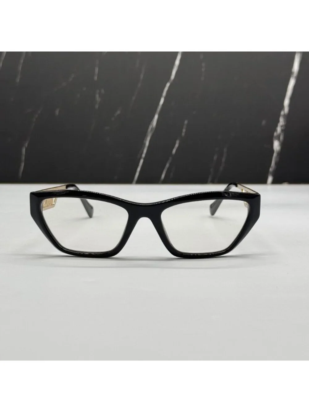 Versace VE3327U GB1 Black Gold Cat Eye Women Eyeglasses Authentic NEW
